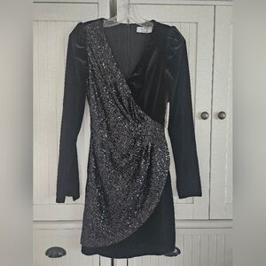 Elegant Black Sequin Dress
